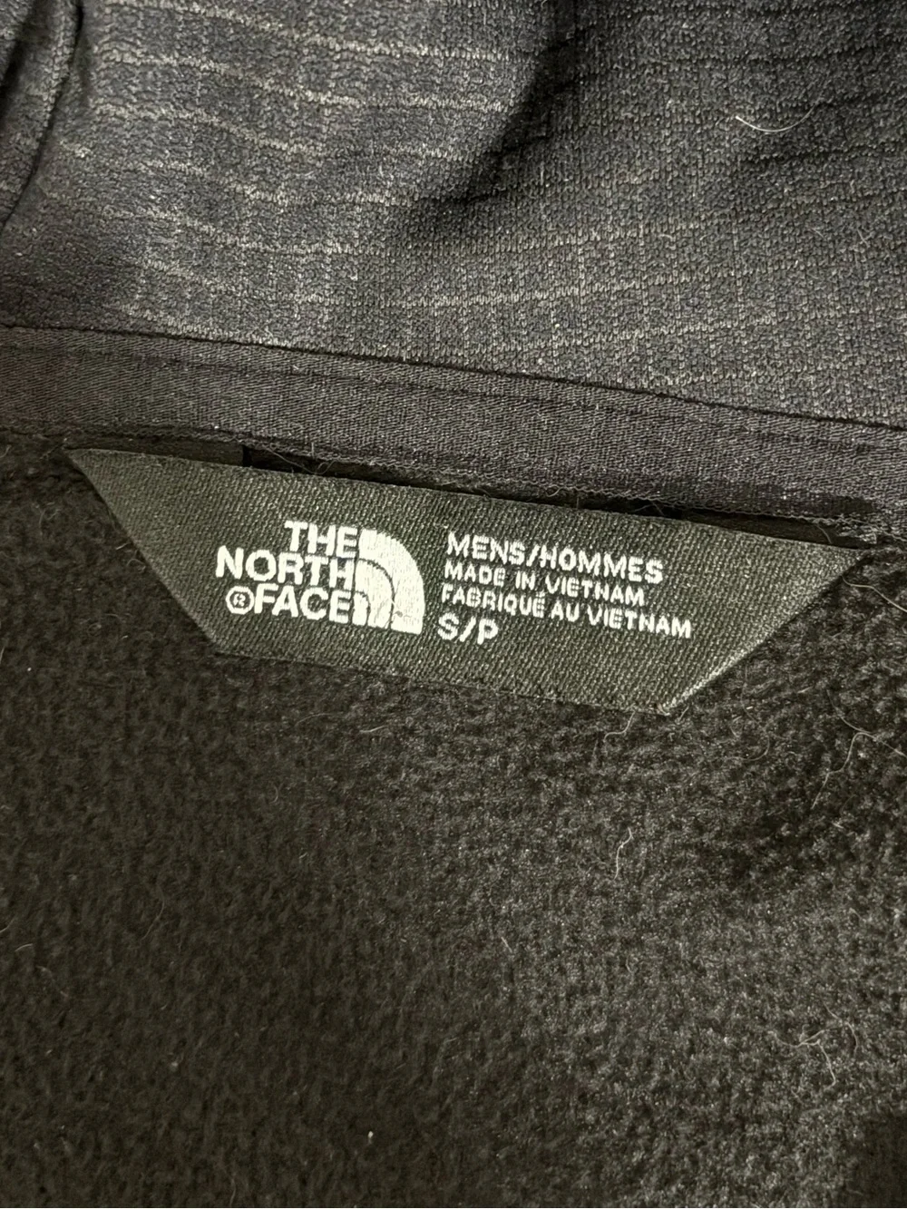 The North Face Men’s Small Black Train Hooded Full Zip Black Camo Jacket Outdoor